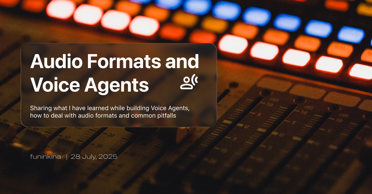 Audio Formats and Voice Agents