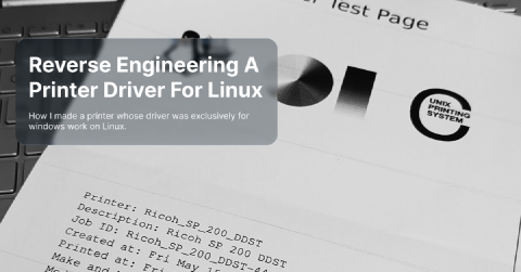 Reverse Engineering A Printer Driver For Linux